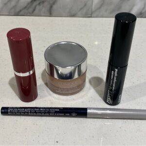 Clinique Lipstick and Eyeliner mascara gel cream